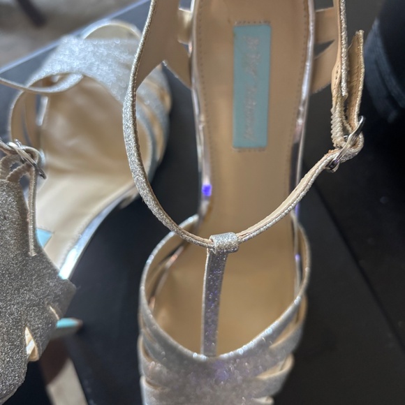 Betsey Johnson Blue by Betsey Johnson Silver Glitter Heels - Picture 5 of 7